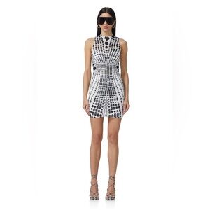 AFRM Black and White Mini Dress